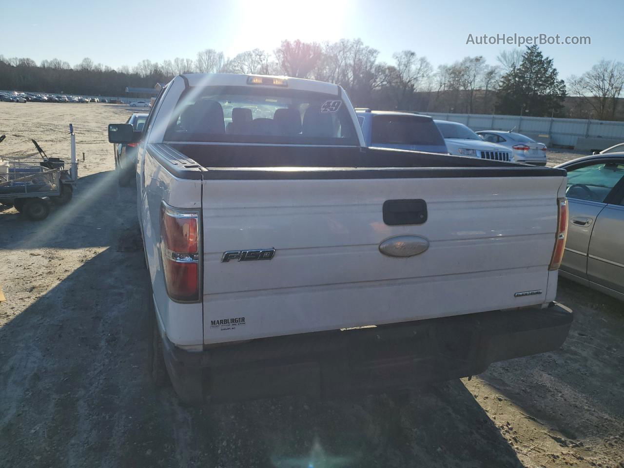 2011 Ford F150 Super Cab White vin: 1FTEX1CM8BFC07175