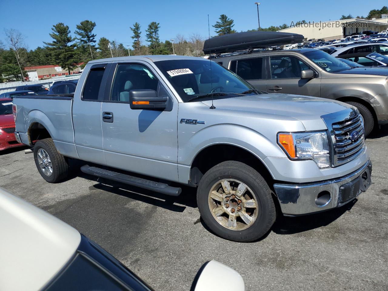 2011 Ford F150 Super Cab Silver vin: 1FTEX1CM8BKD08692