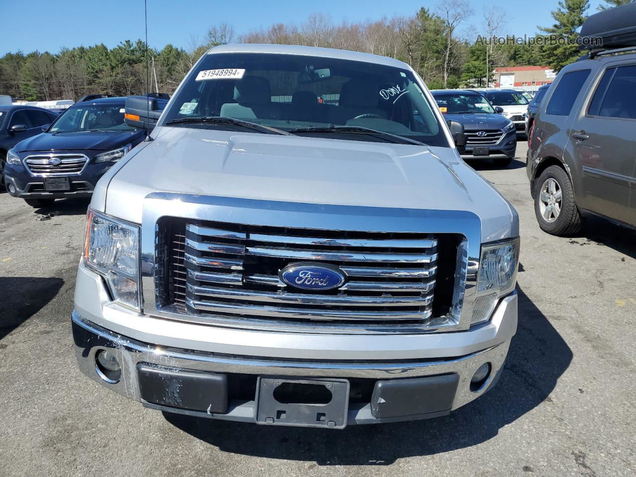 2011 Ford F150 Super Cab Silver vin: 1FTEX1CM8BKD08692