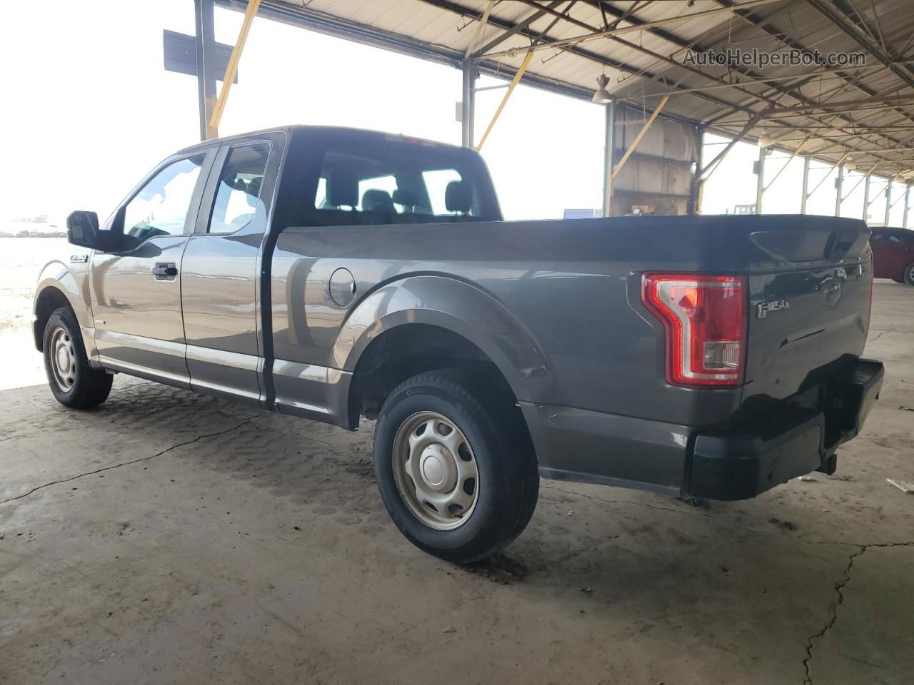 2017 Ford F150 Super Cab Gray vin: 1FTEX1CP1HKE53544