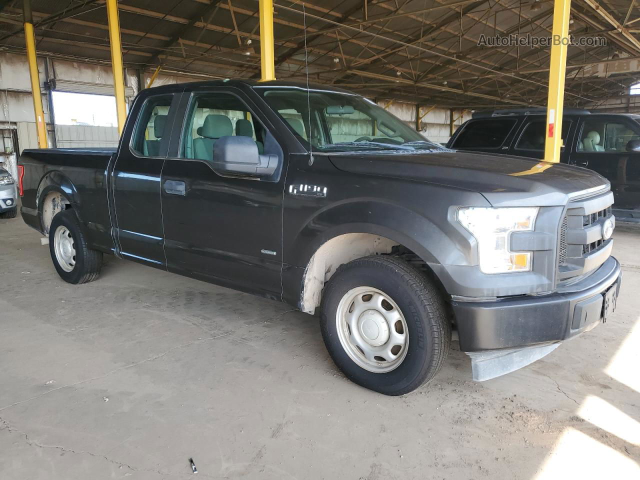 2017 Ford F150 Super Cab Gray vin: 1FTEX1CP1HKE53544