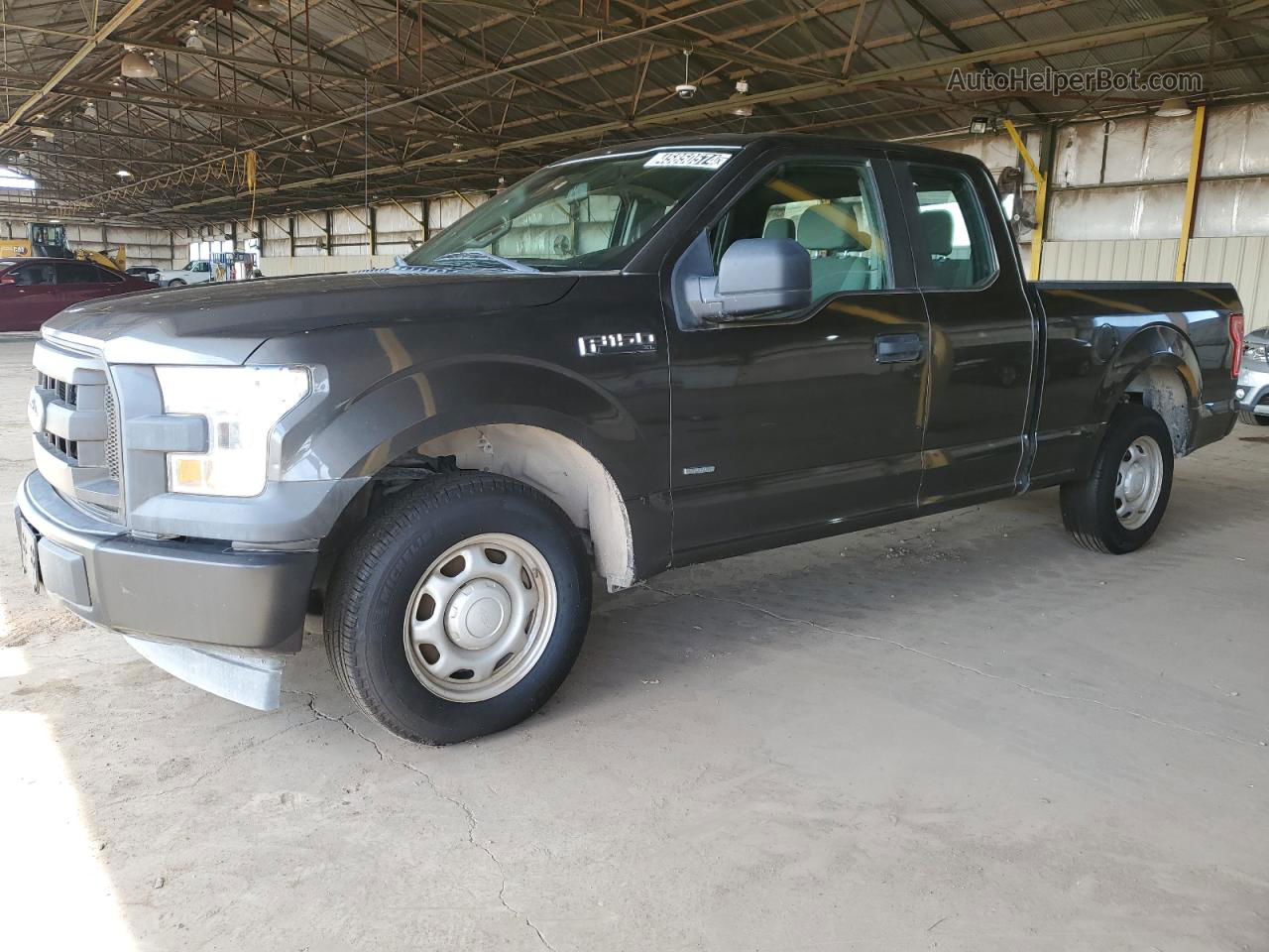 2017 Ford F150 Super Cab Gray vin: 1FTEX1CP1HKE53544