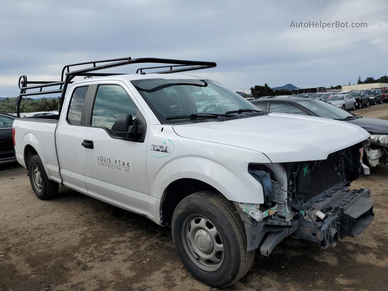 2018 Ford F150 Super Cab White vin: 1FTEX1CP1JKC55438