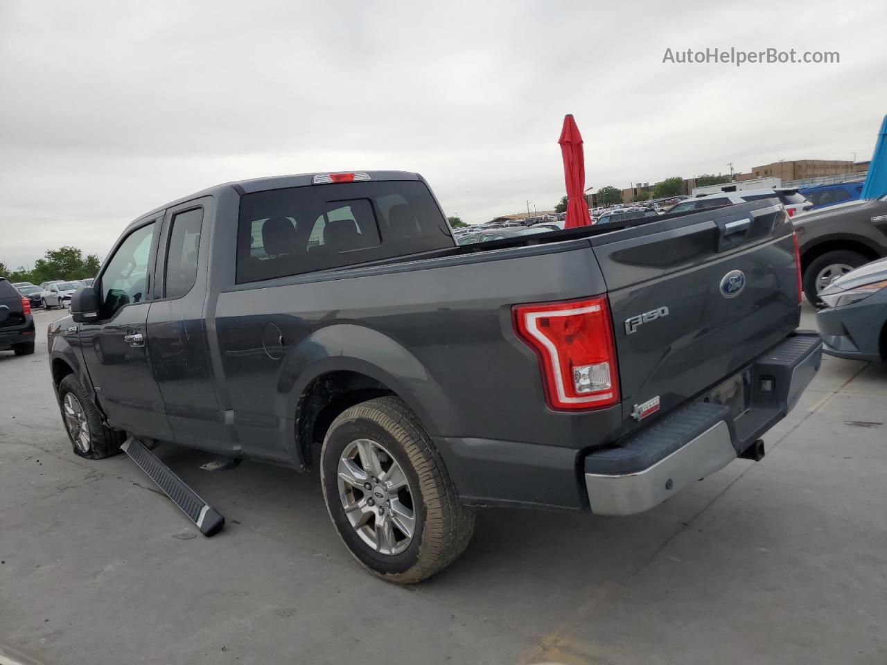 2017 Ford F150 Super Cab Серый vin: 1FTEX1CP4HKE10395