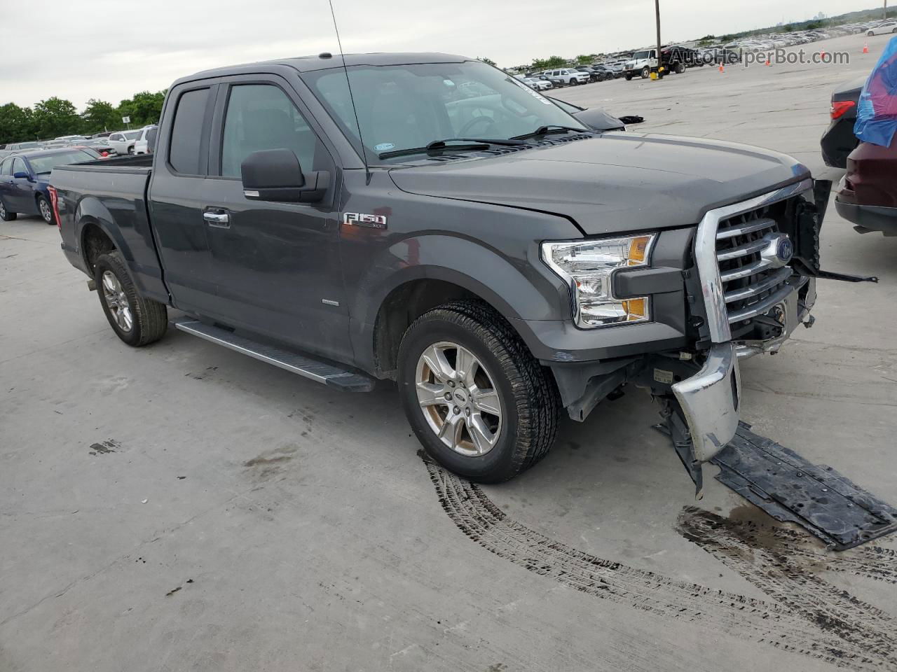 2017 Ford F150 Super Cab Серый vin: 1FTEX1CP4HKE10395