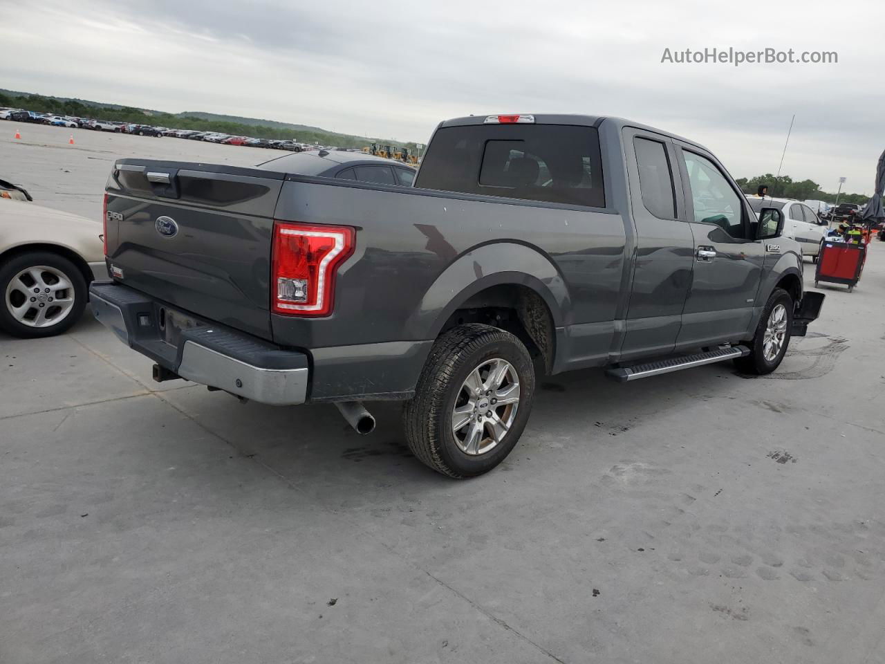 2017 Ford F150 Super Cab Серый vin: 1FTEX1CP4HKE10395