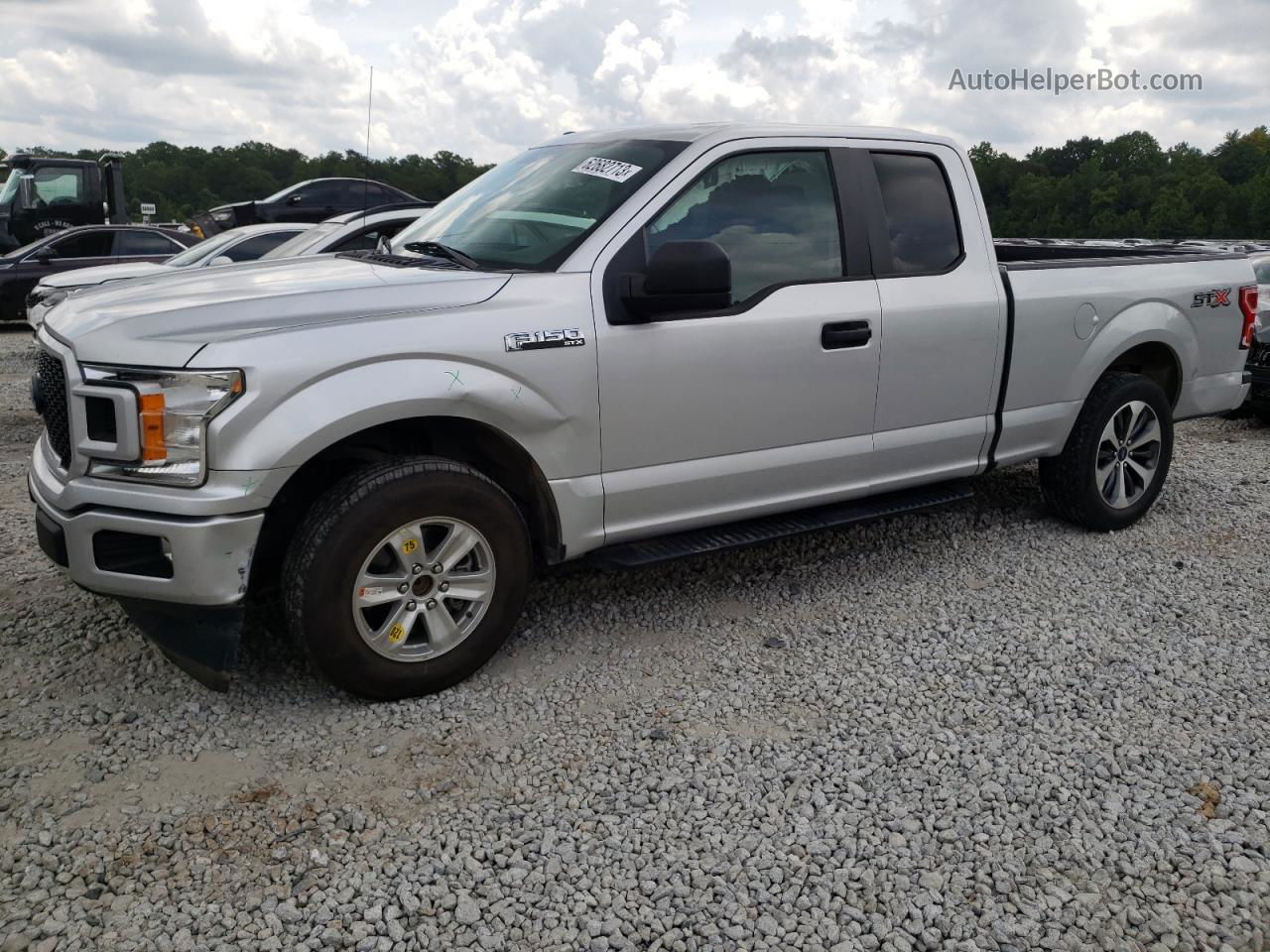 2019 Ford F150 Super Cab Silver vin: 1FTEX1CP4KFC01612