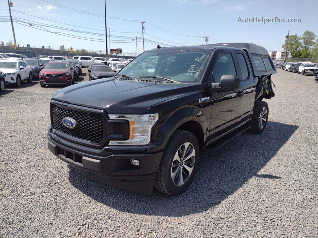 2020 Ford F150 Super Cab Black vin: 1FTEX1CP4LFC02583