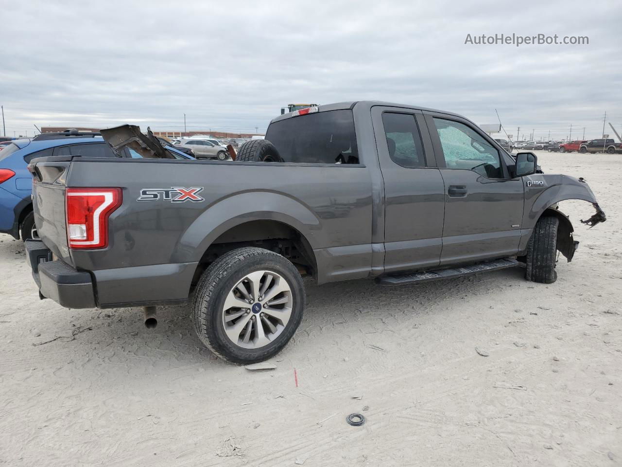 2017 Ford F150 Super Cab Gray vin: 1FTEX1CP5HKD58520