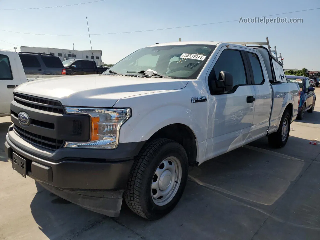 2018 Ford F150 Super Cab White vin: 1FTEX1CP7JKC80957