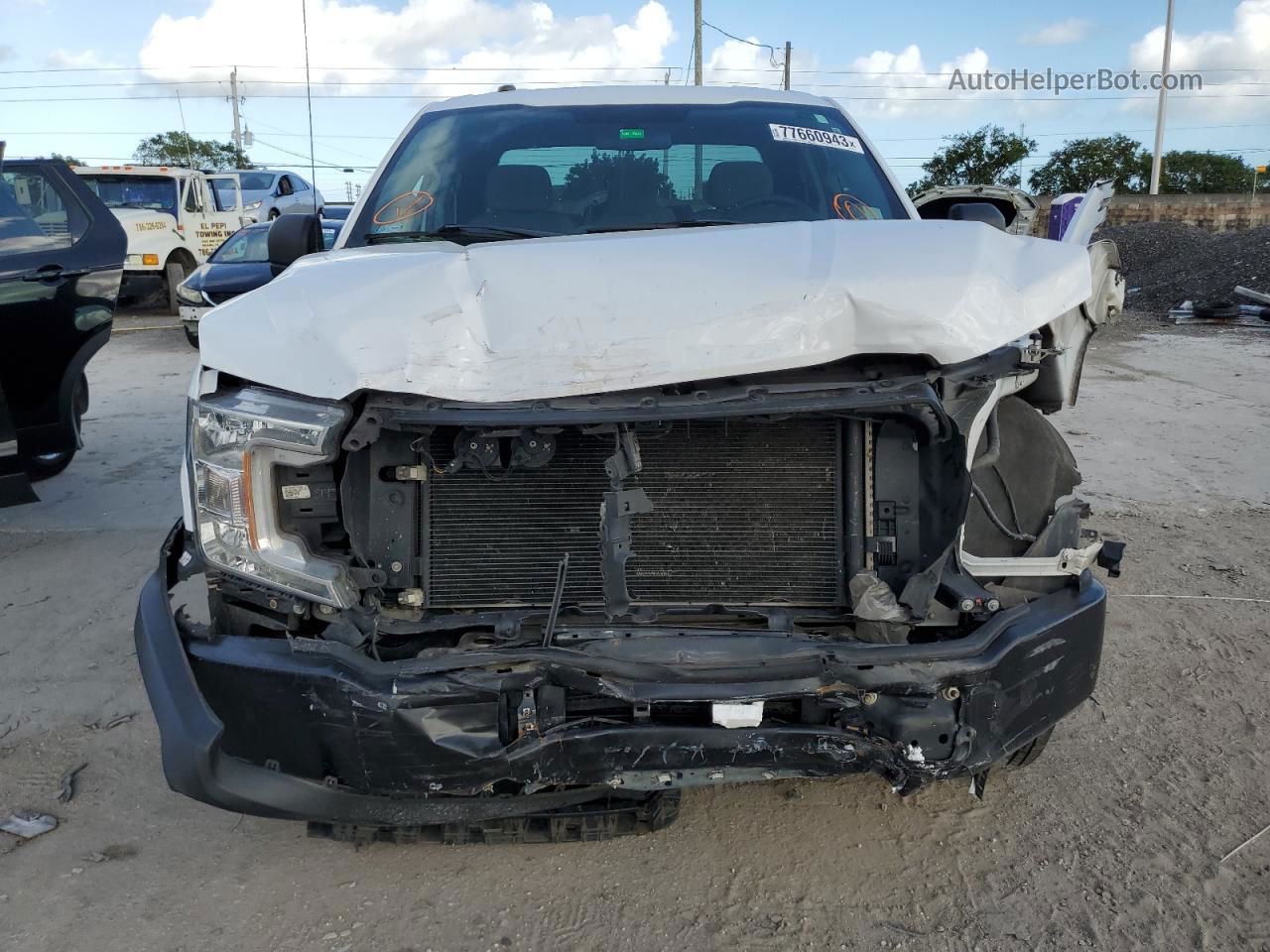 2018 Ford F150 Super Cab White vin: 1FTEX1CP7JKF06155