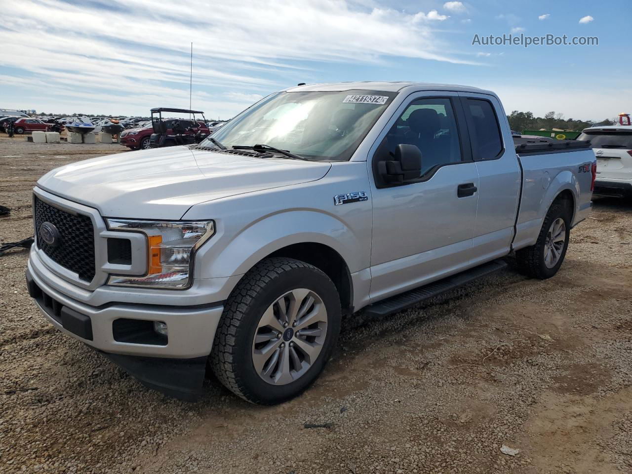 2018 Ford F150 Super Cab Silver vin: 1FTEX1CP7JKF65710