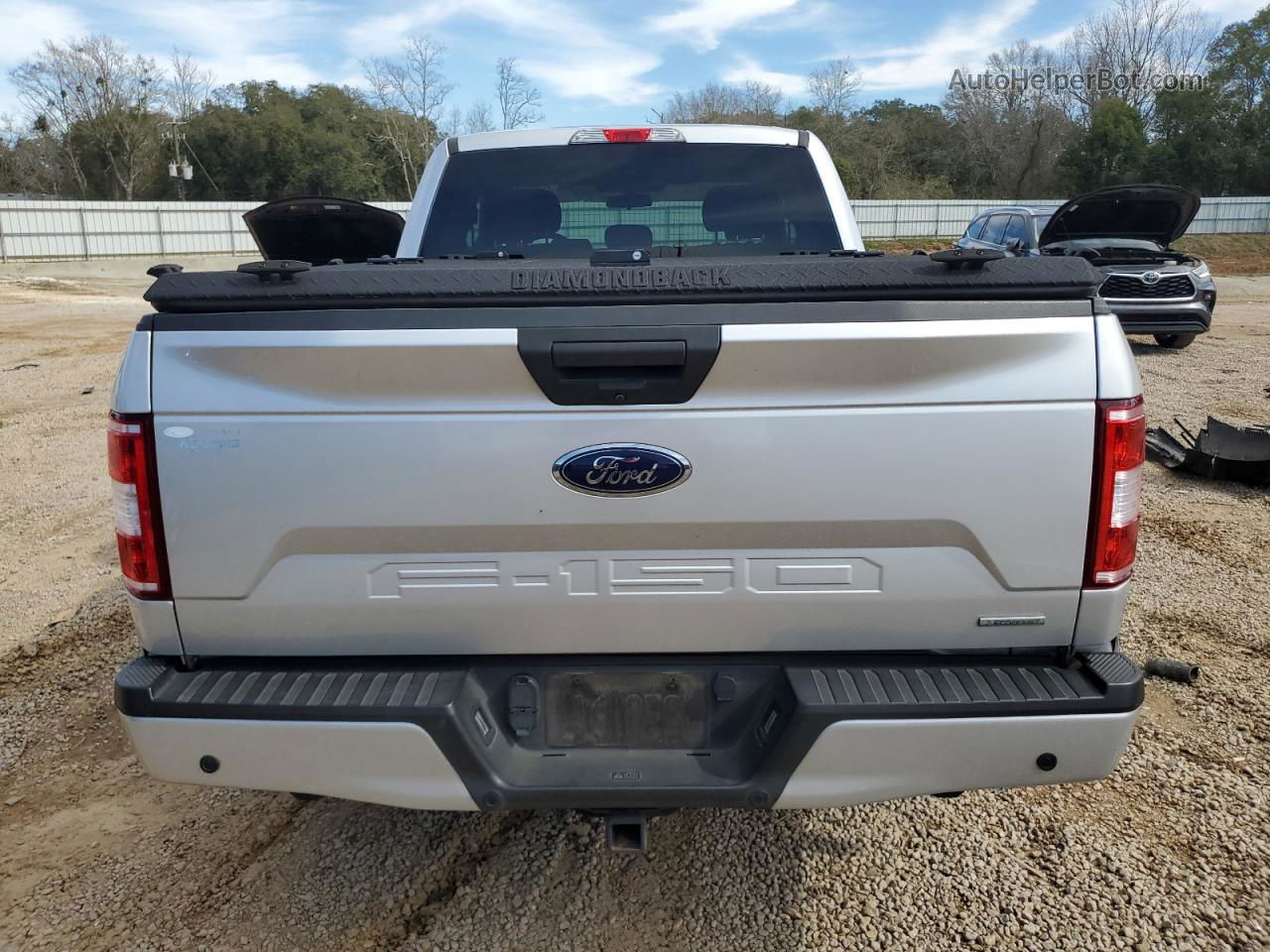 2018 Ford F150 Super Cab Silver vin: 1FTEX1CP7JKF65710