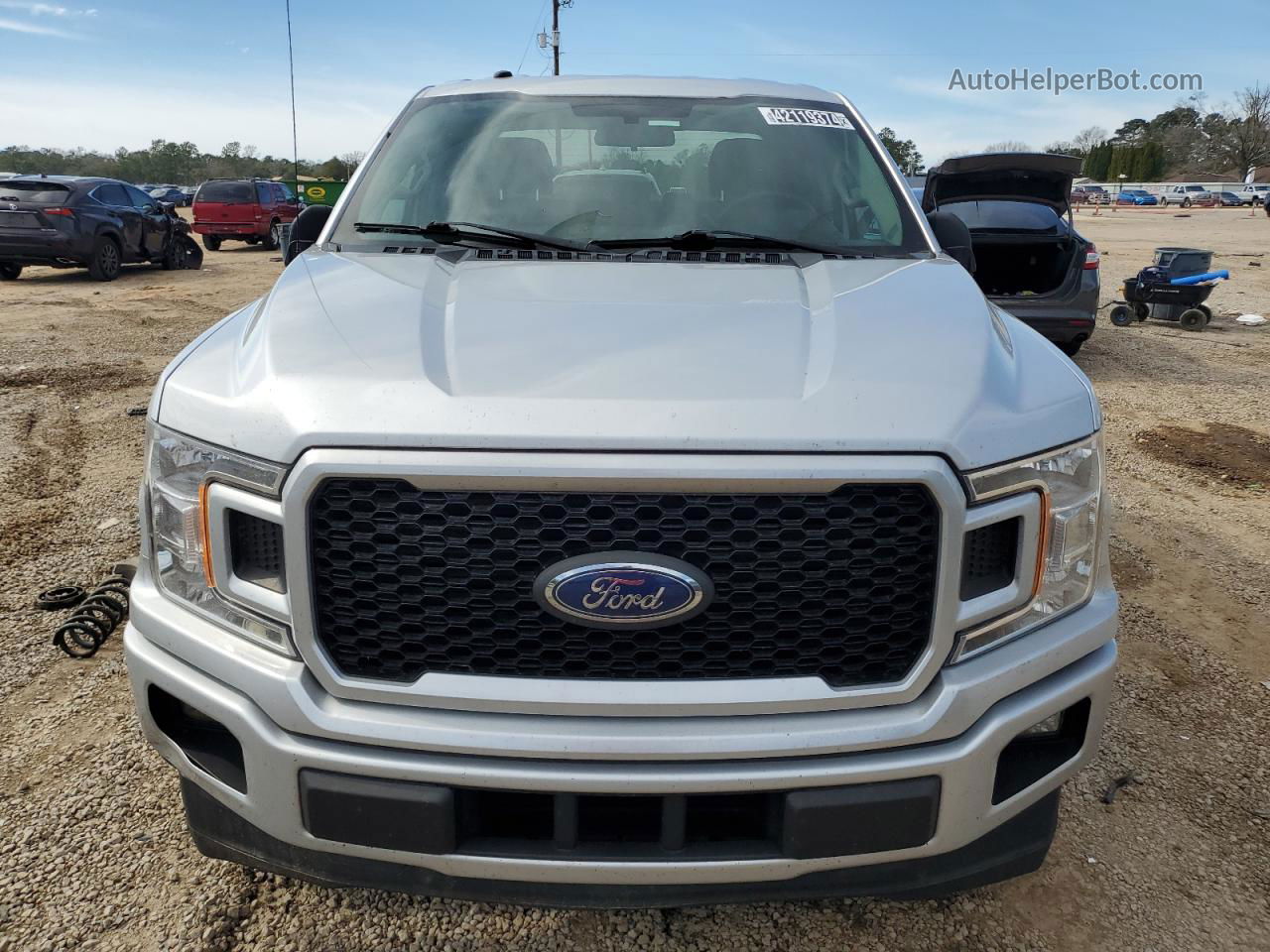 2018 Ford F150 Super Cab Silver vin: 1FTEX1CP7JKF65710