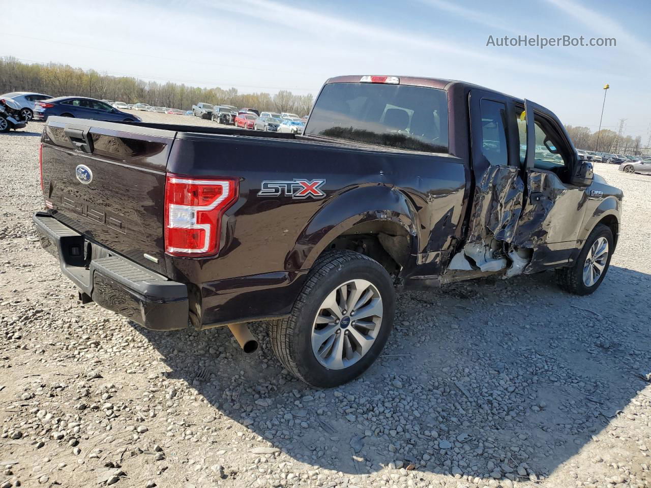 2018 Ford F150 Super Cab Коричневый vin: 1FTEX1CP7JKF67313