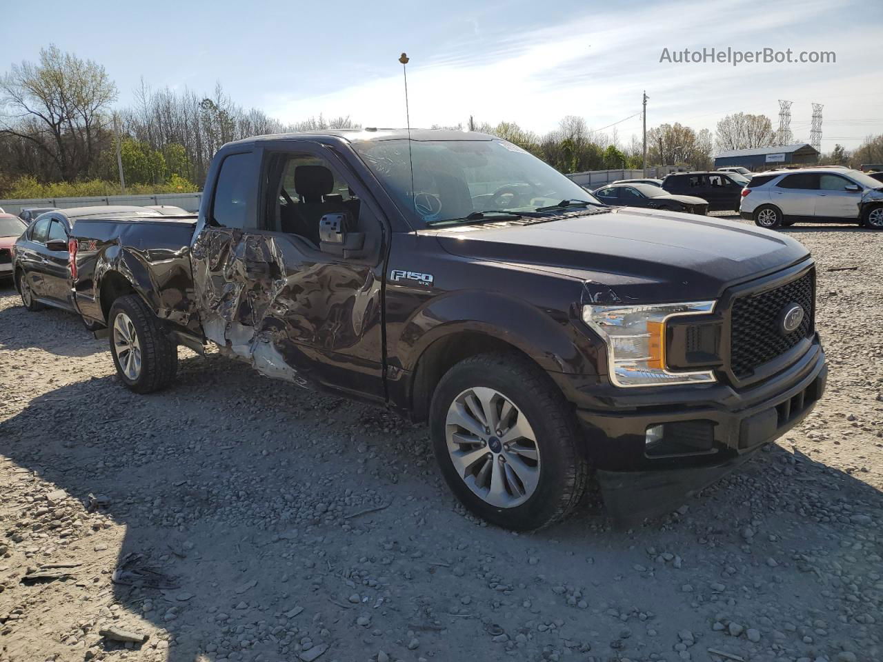 2018 Ford F150 Super Cab Brown vin: 1FTEX1CP7JKF67313