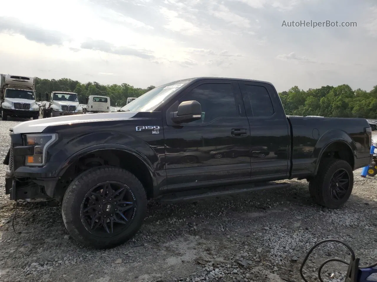 2017 Ford F150 Super Cab Black vin: 1FTEX1CP8HFA40562