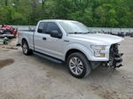 2017 Ford F150 Super Cab Silver vin: 1FTEX1CP8HKC59562