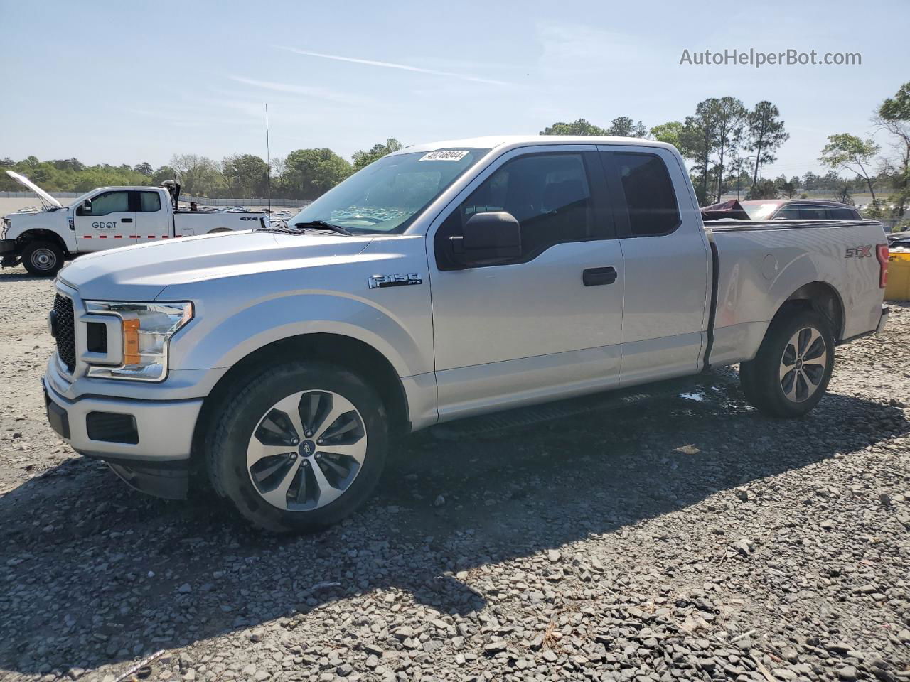 2019 Ford F150 Super Cab Silver vin: 1FTEX1CP9KFA27987