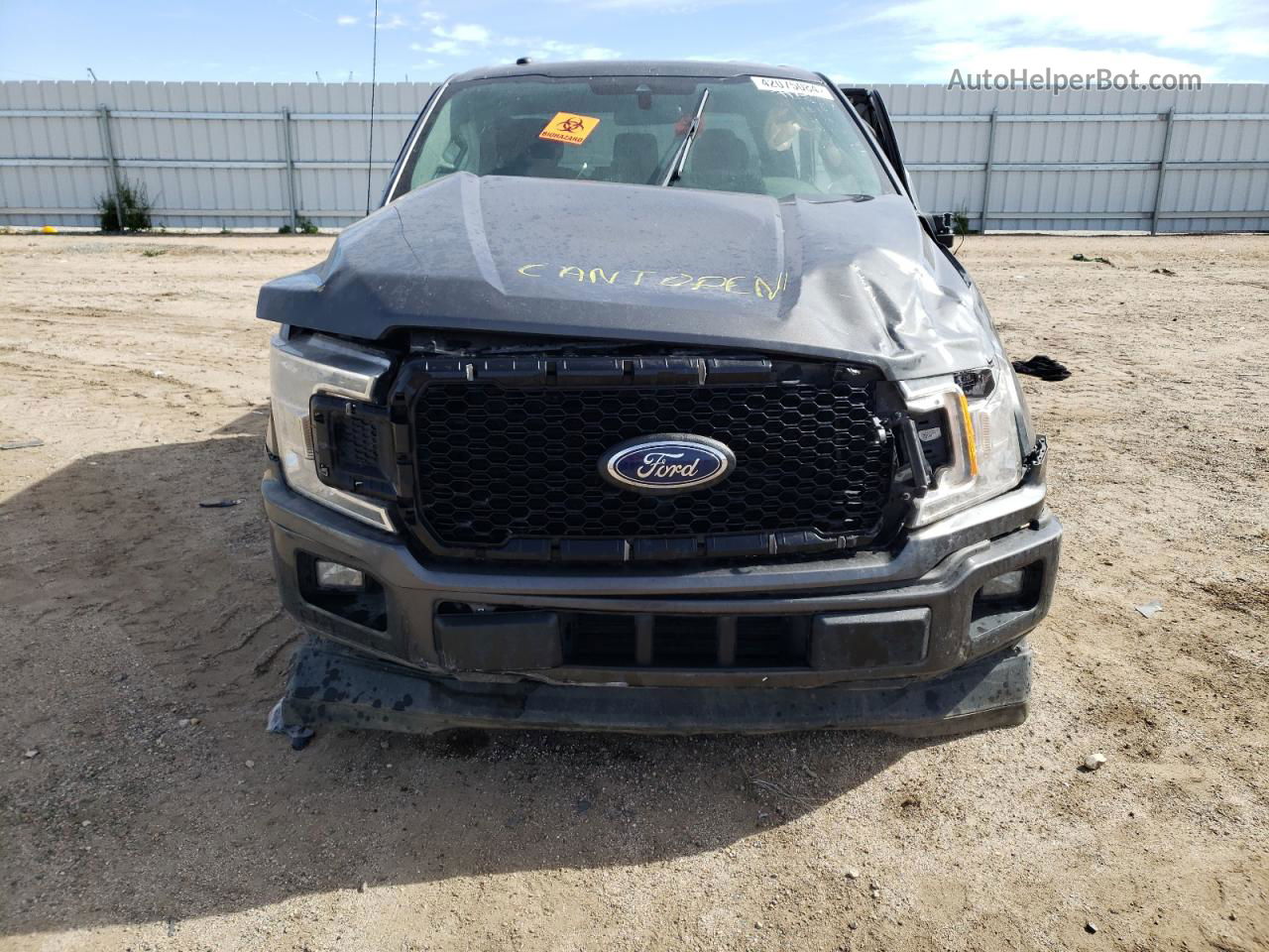 2019 Ford F150 Super Cab Gray vin: 1FTEX1CP9KKD13071