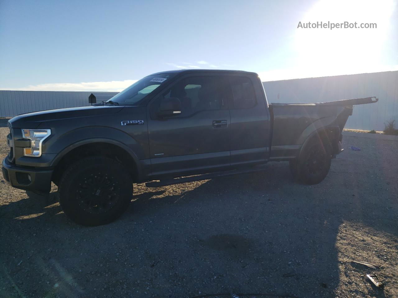 2017 Ford F150 Super Cab Gray vin: 1FTEX1CPXHKC13361