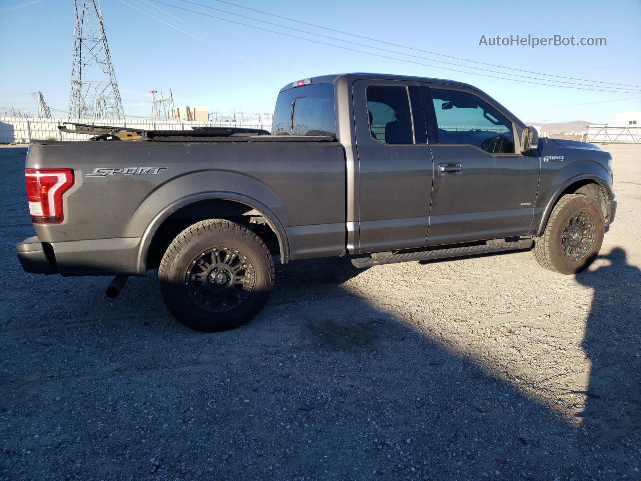 2017 Ford F150 Super Cab Gray vin: 1FTEX1CPXHKC13361