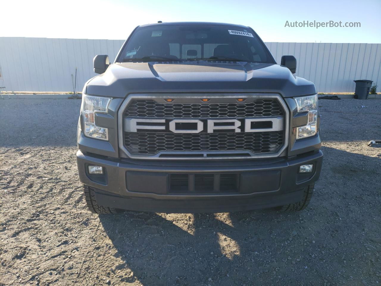 2017 Ford F150 Super Cab Gray vin: 1FTEX1CPXHKC13361