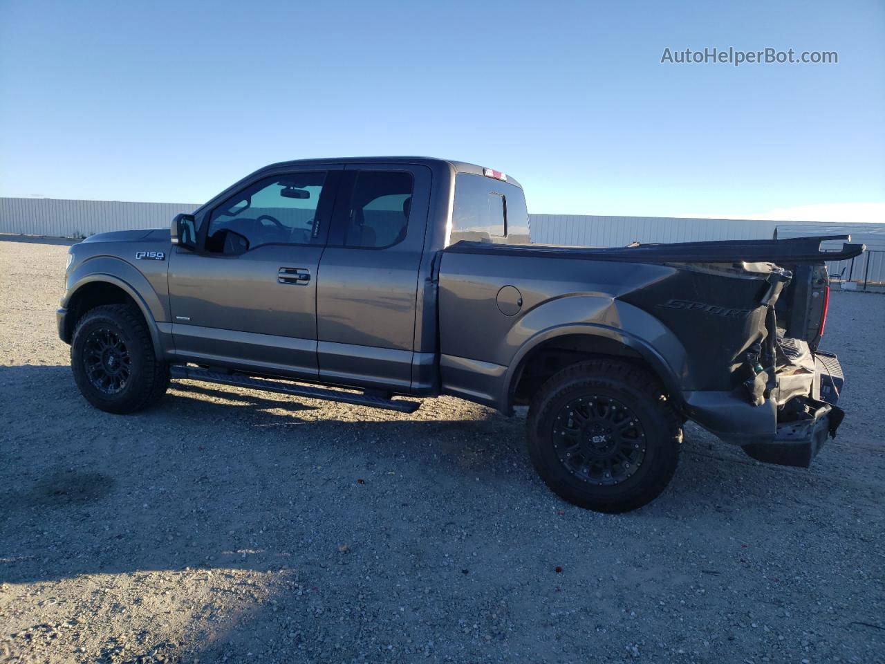 2017 Ford F150 Super Cab Gray vin: 1FTEX1CPXHKC13361