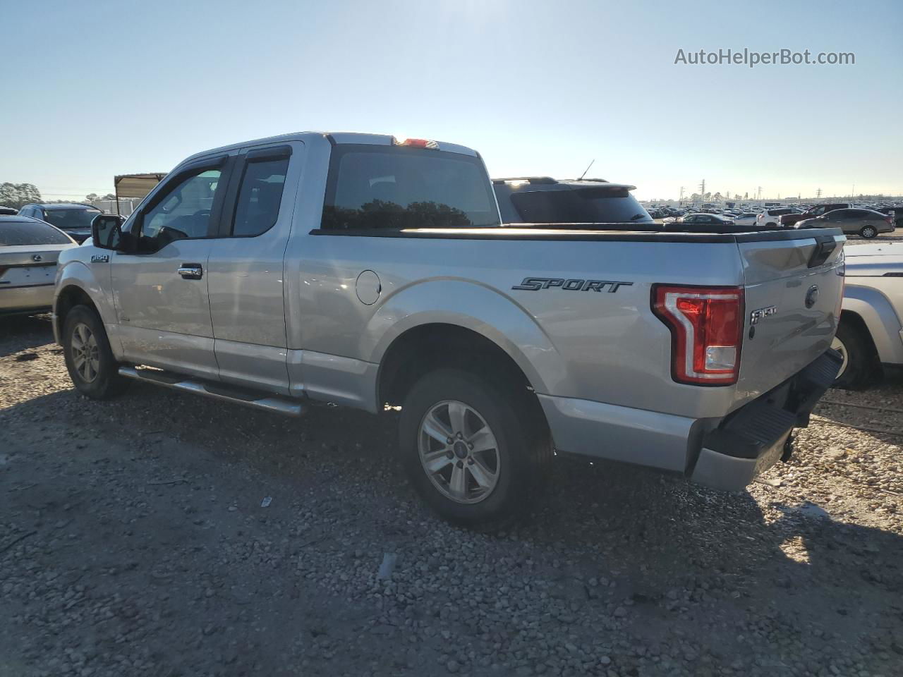 2017 Ford F150 Super Cab Silver vin: 1FTEX1CPXHKC39541