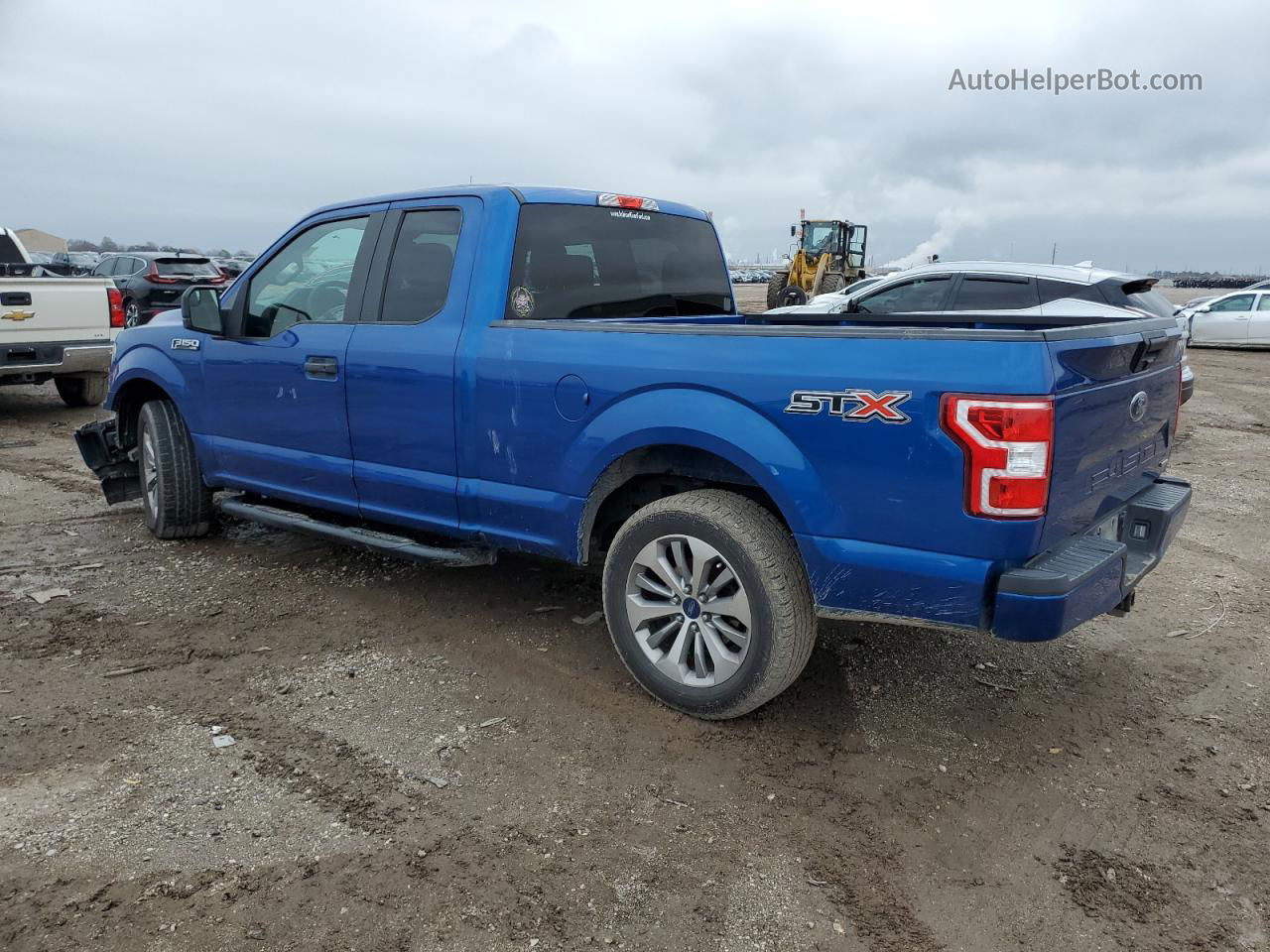 2018 Ford F150 Super Cab Синий vin: 1FTEX1CPXJKC43837