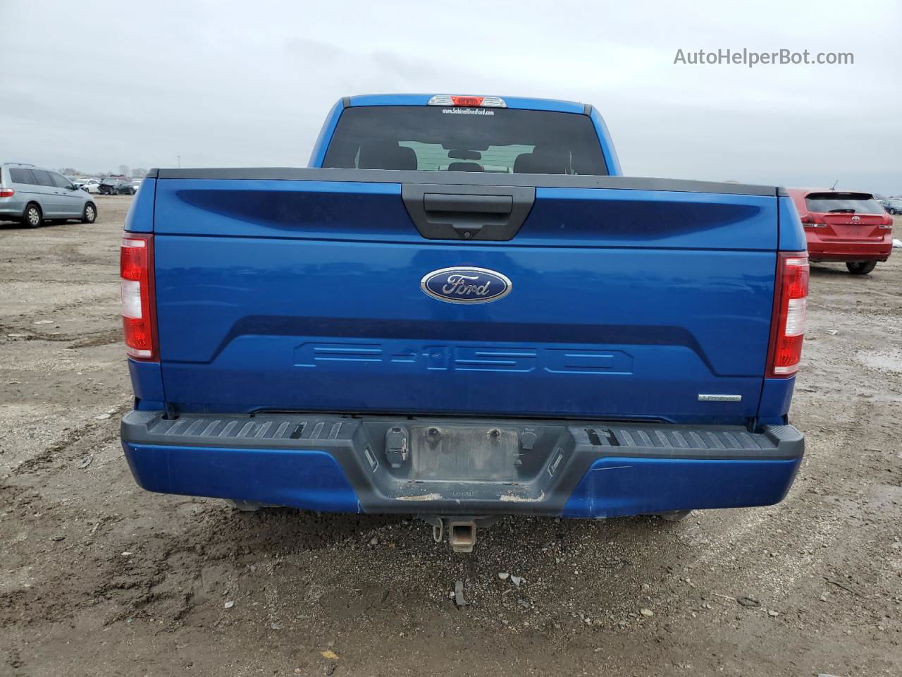 2018 Ford F150 Super Cab Синий vin: 1FTEX1CPXJKC43837