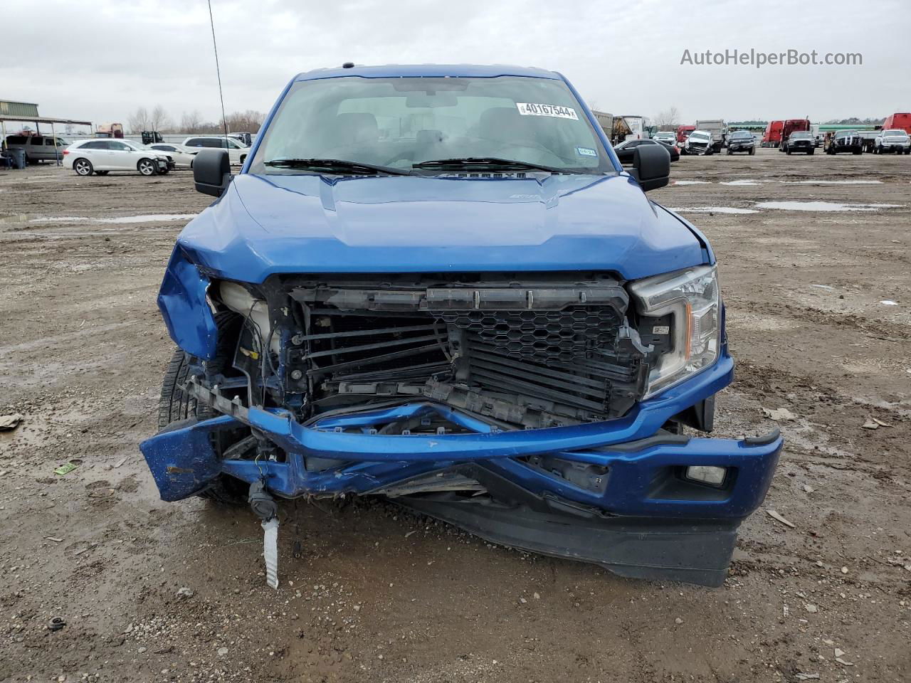 2018 Ford F150 Super Cab Blue vin: 1FTEX1CPXJKC43837