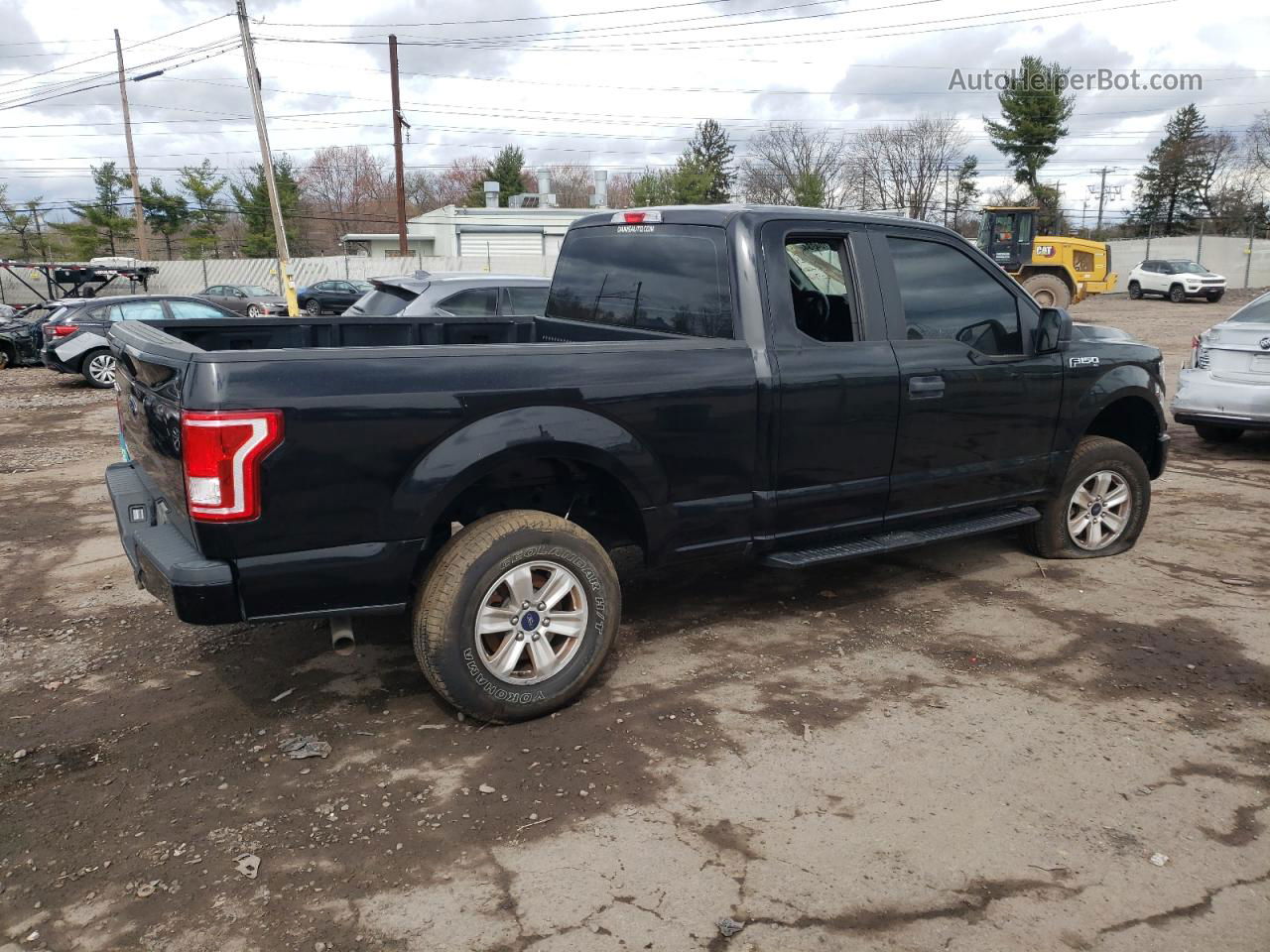 2017 Ford F150 Super Cab Black vin: 1FTEX1E81HKC50966