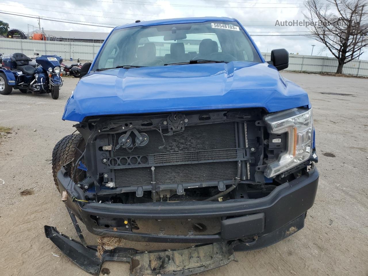 2019 Ford F150 Super Cab Синий vin: 1FTEX1EB0KKD59423