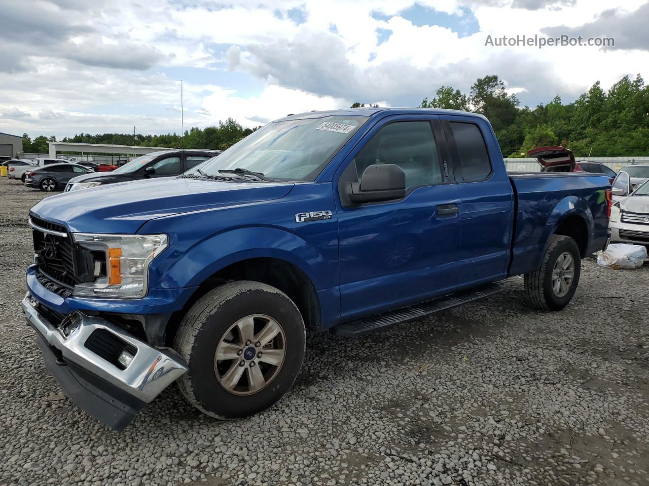 2018 Ford F150 Super Cab Blue vin: 1FTEX1EB3JFA30030