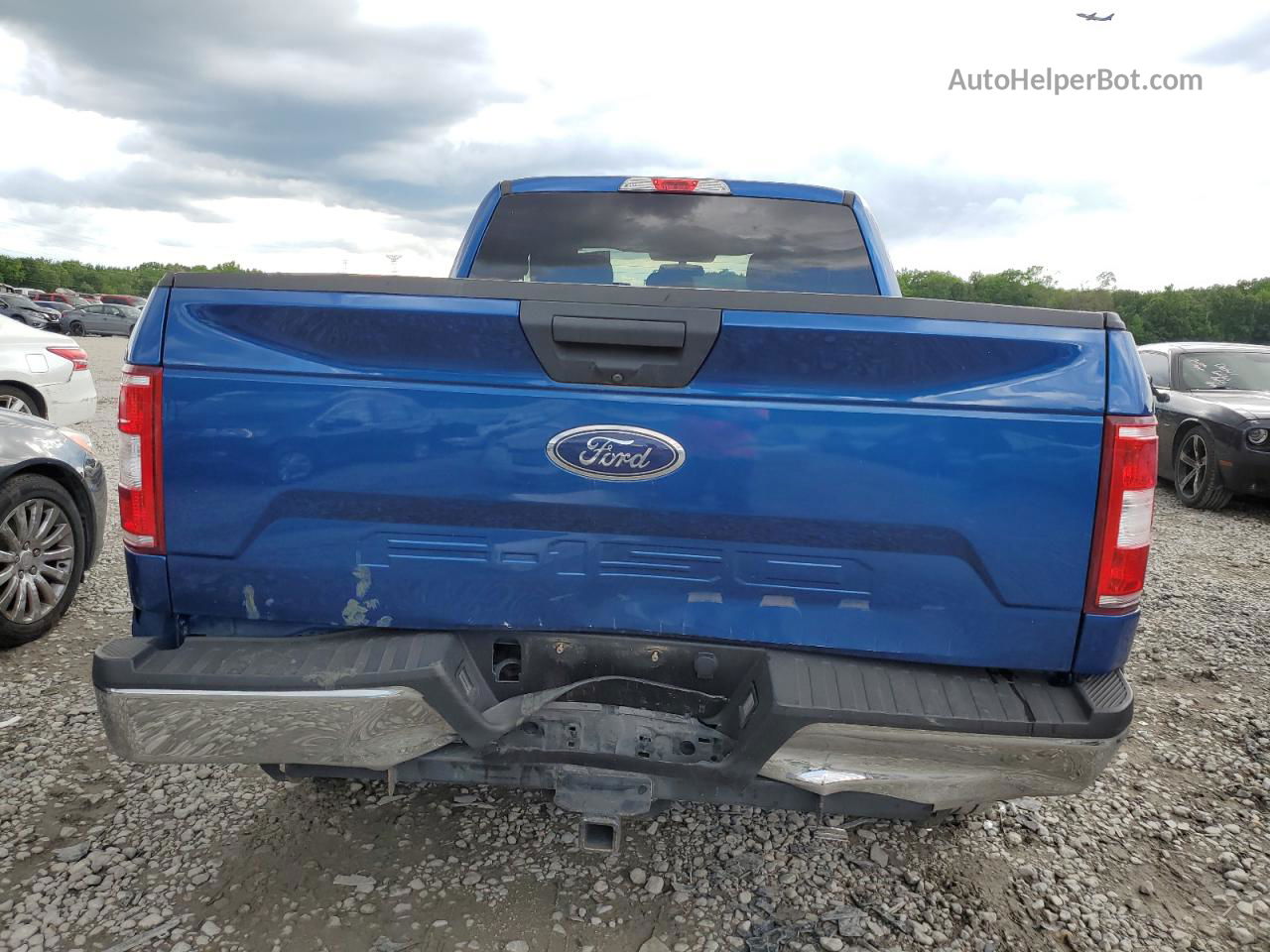 2018 Ford F150 Super Cab Blue vin: 1FTEX1EB3JFA30030