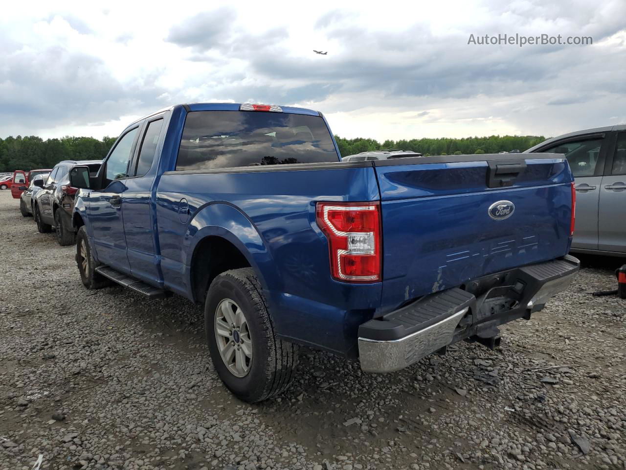 2018 Ford F150 Super Cab Синий vin: 1FTEX1EB3JFA30030