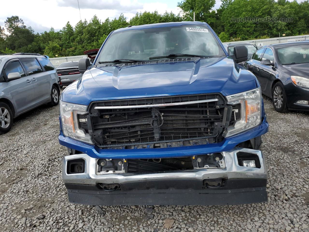 2018 Ford F150 Super Cab Blue vin: 1FTEX1EB3JFA30030