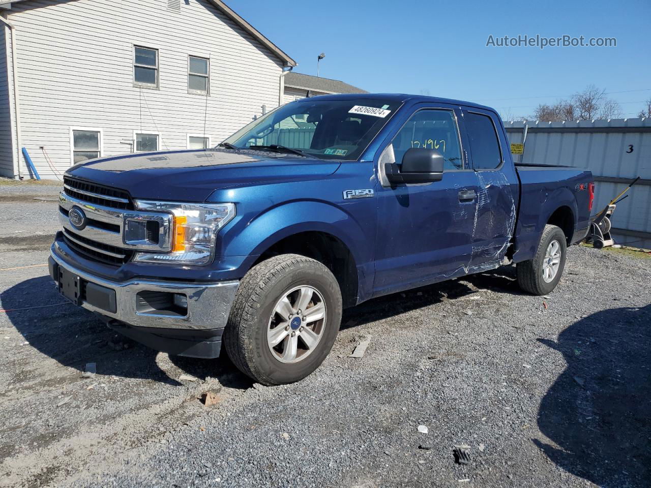 2019 Ford F150 Super Cab Blue vin: 1FTEX1EB3KKD36301