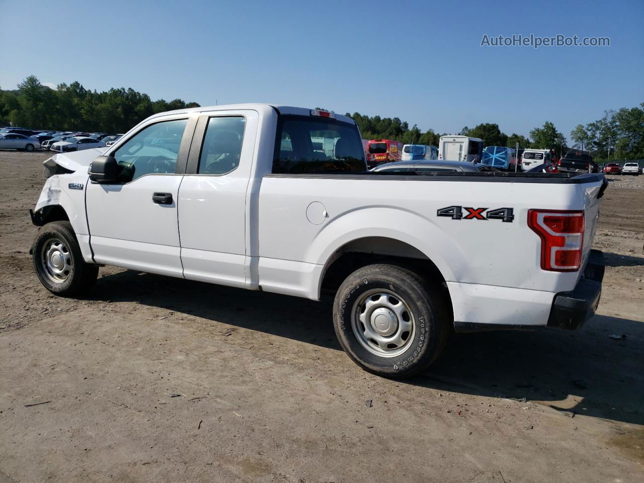 2019 Ford F150 Super Cab White vin: 1FTEX1EB3KKE87624