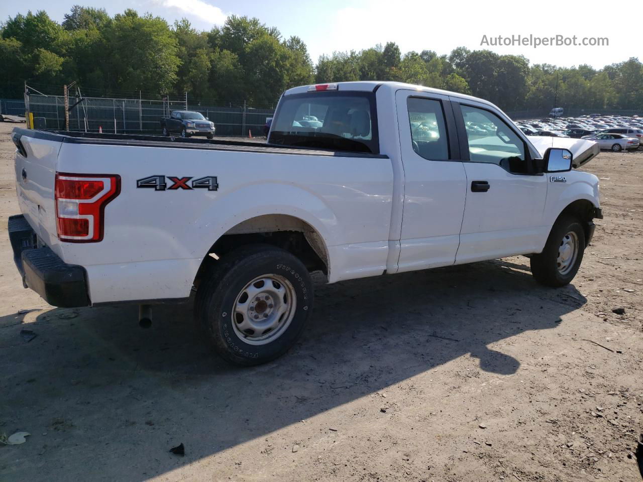 2019 Ford F150 Super Cab White vin: 1FTEX1EB3KKE87624