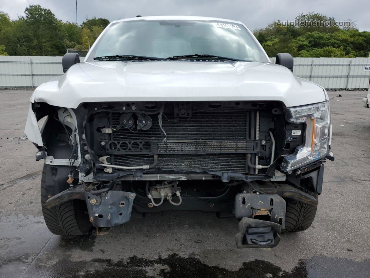 2018 Ford F150 Super Cab White vin: 1FTEX1EB5JFD44794