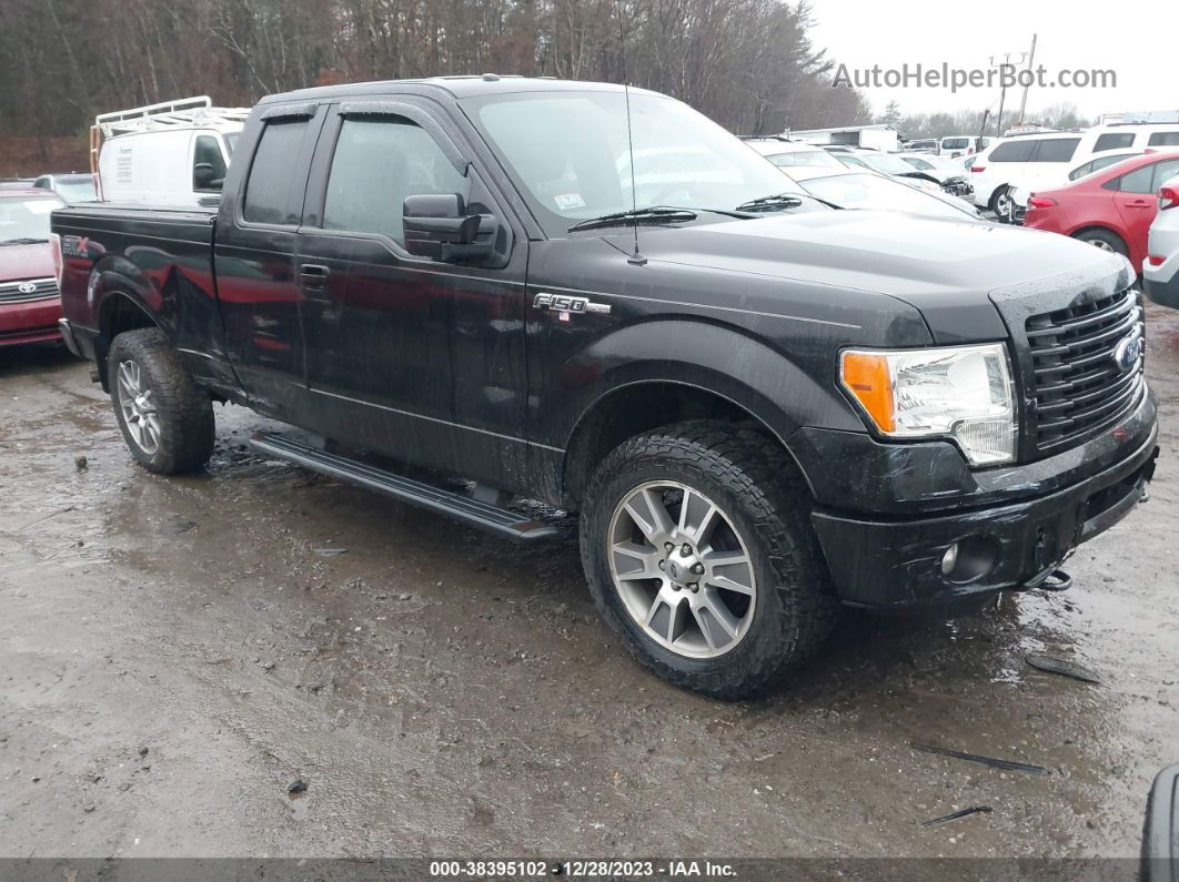 2014 Ford F-150 Stx Black vin: 1FTEX1EM0EFD02105