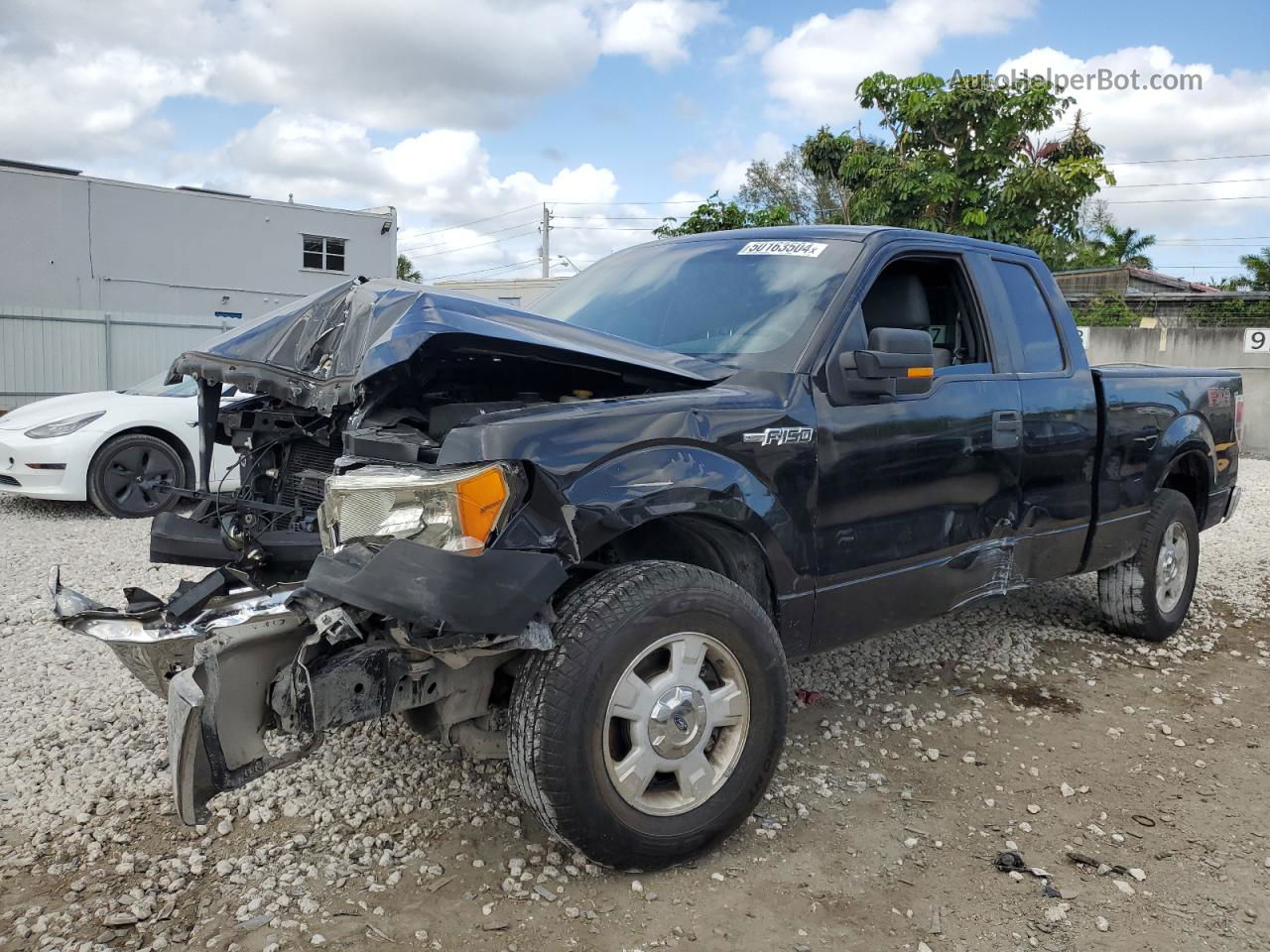 2014 Ford F150 Super Cab Black vin: 1FTEX1EM0EKF79490