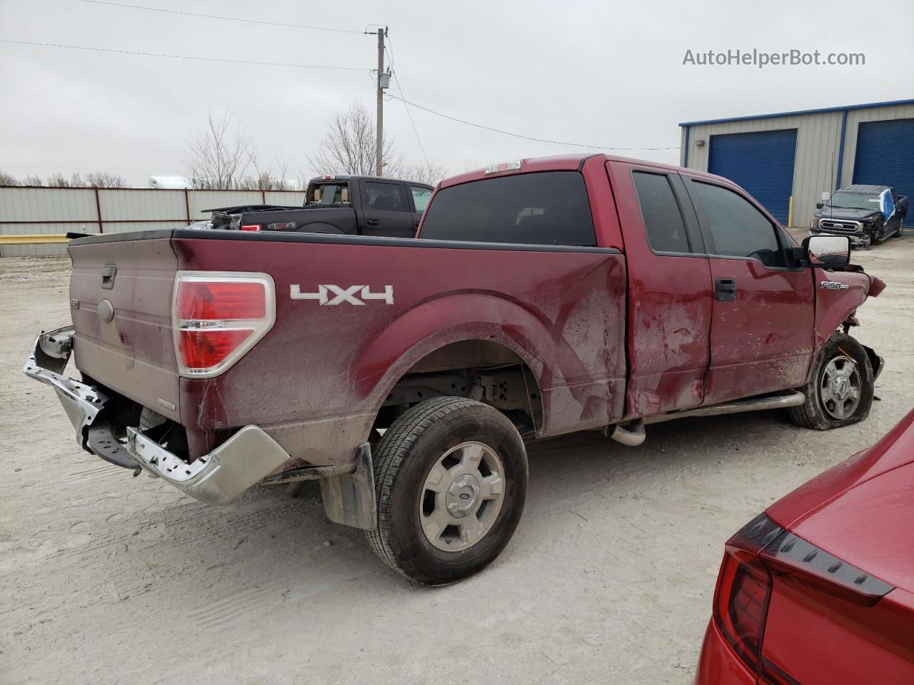 2014 Ford F150 Super Cab Red vin: 1FTEX1EM4EFC77466