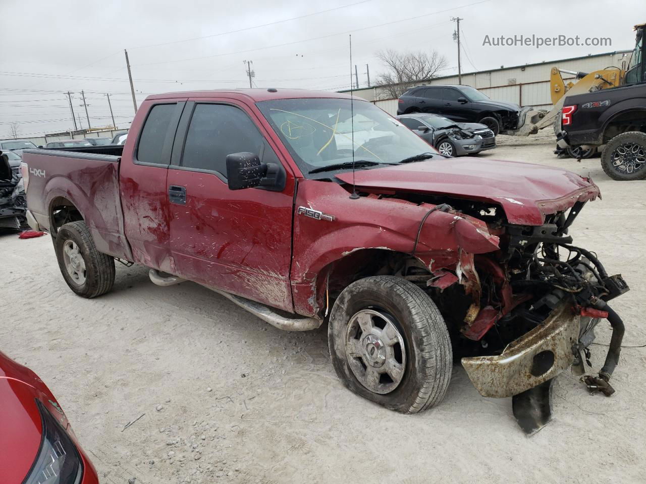 2014 Ford F150 Super Cab Red vin: 1FTEX1EM4EFC77466