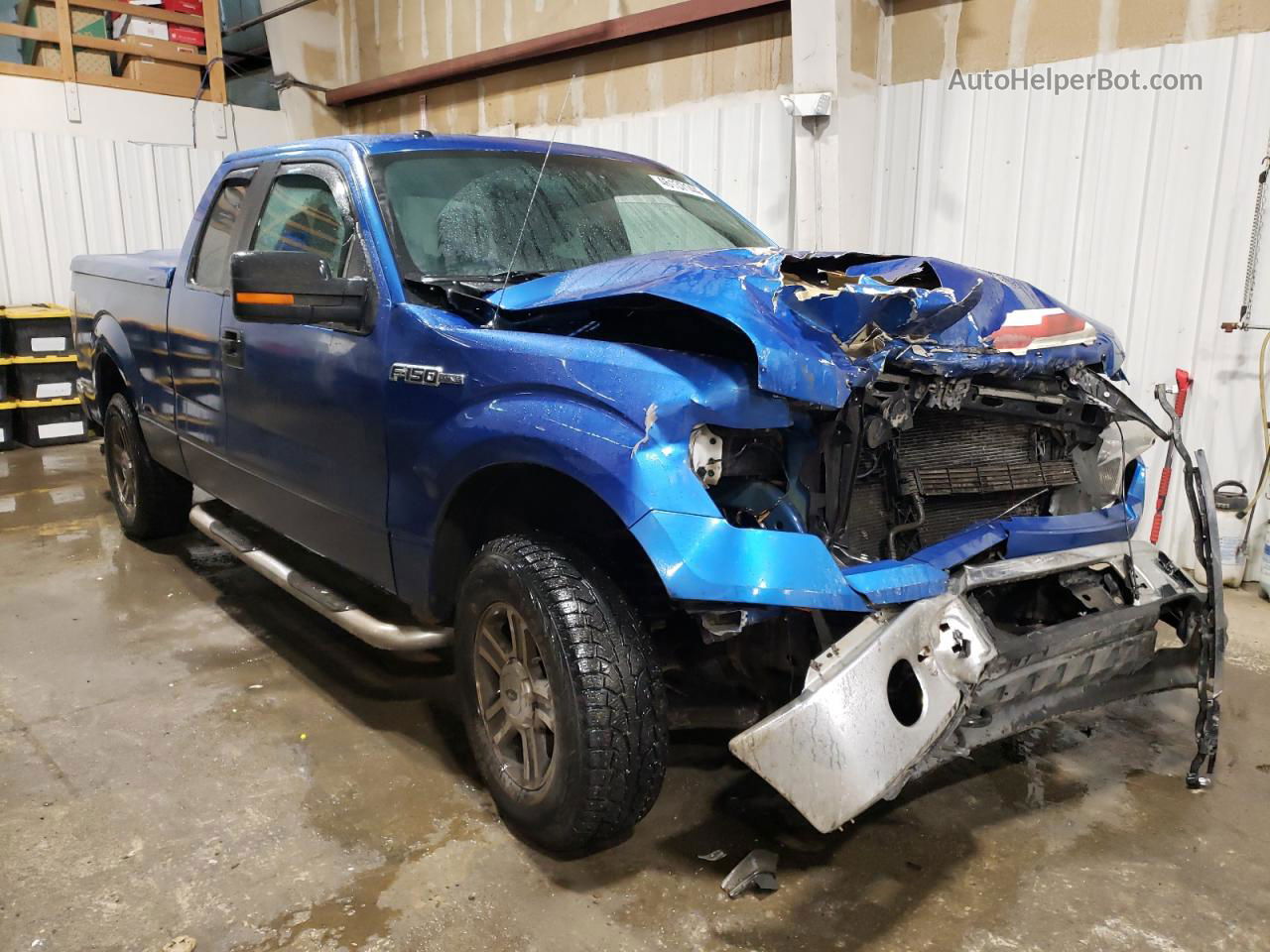 2014 Ford F150 Super Cab Blue vin: 1FTEX1EM4EKG21336