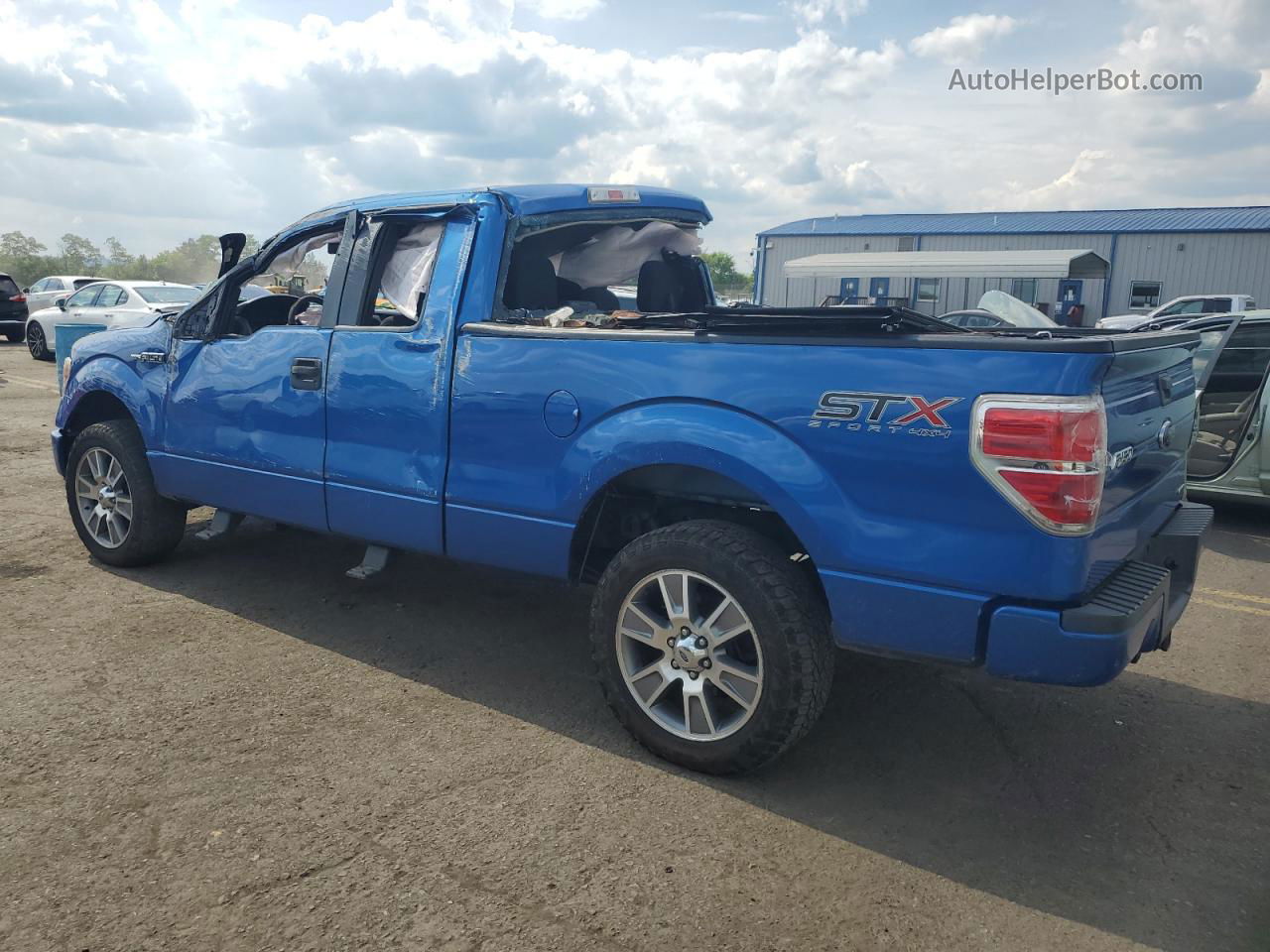 2014 Ford F150 Super Cab Blue vin: 1FTEX1EM8EKF67622