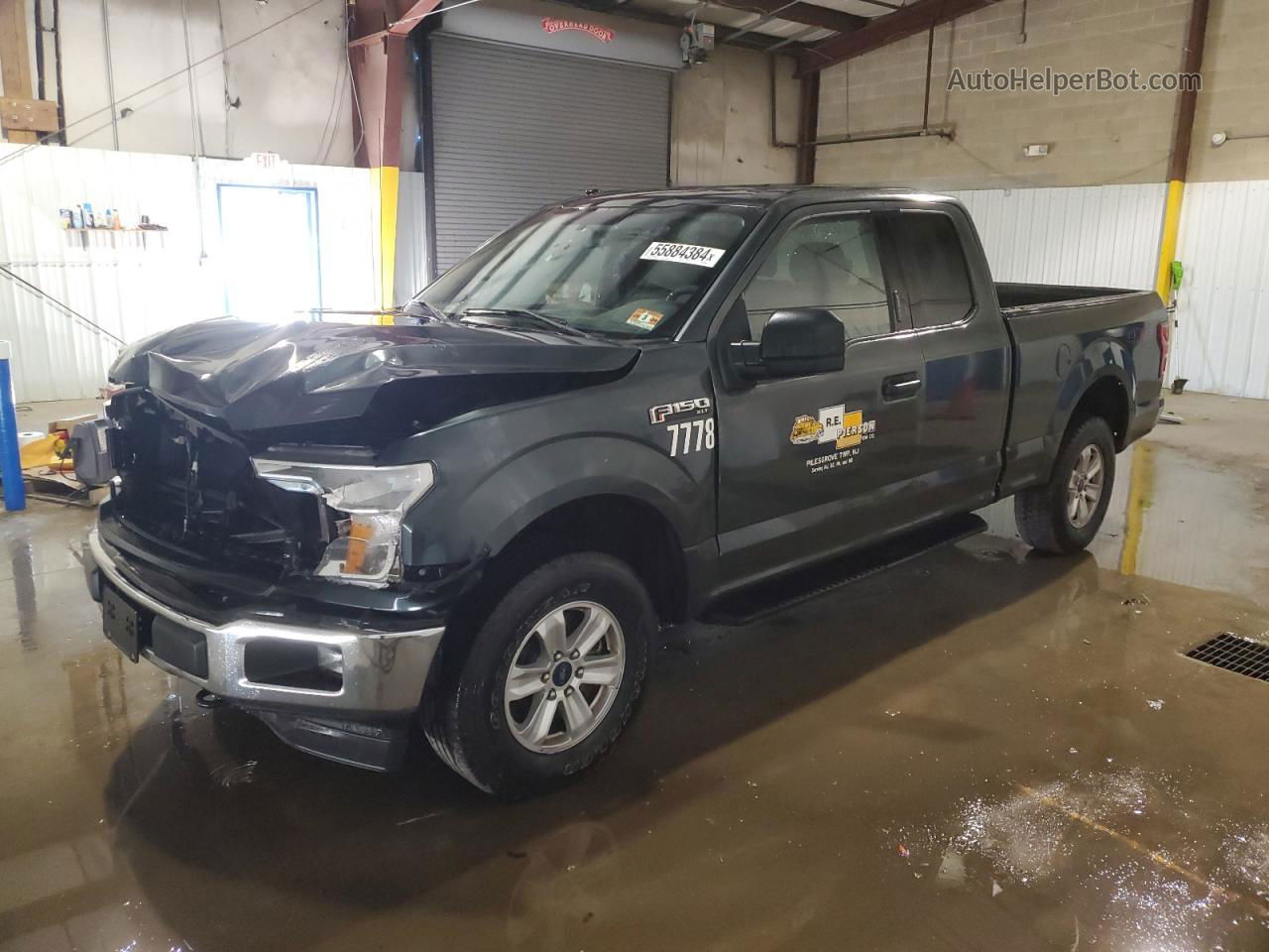 2018 Ford F150 Super Cab Gray vin: 1FTEX1EP0JKD60453