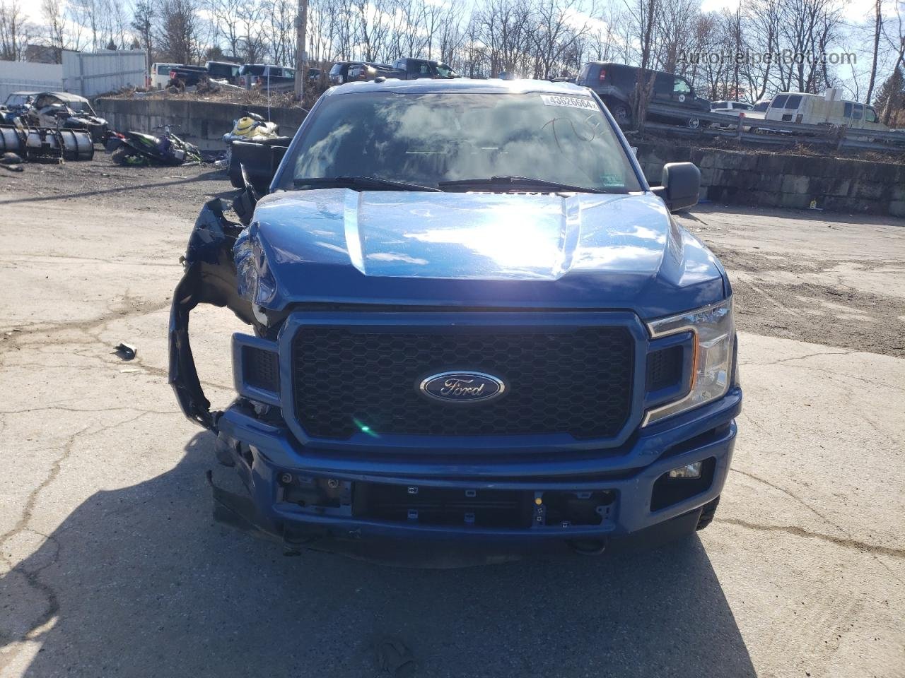2018 Ford F150 Super Cab Blue vin: 1FTEX1EP0JKE74517